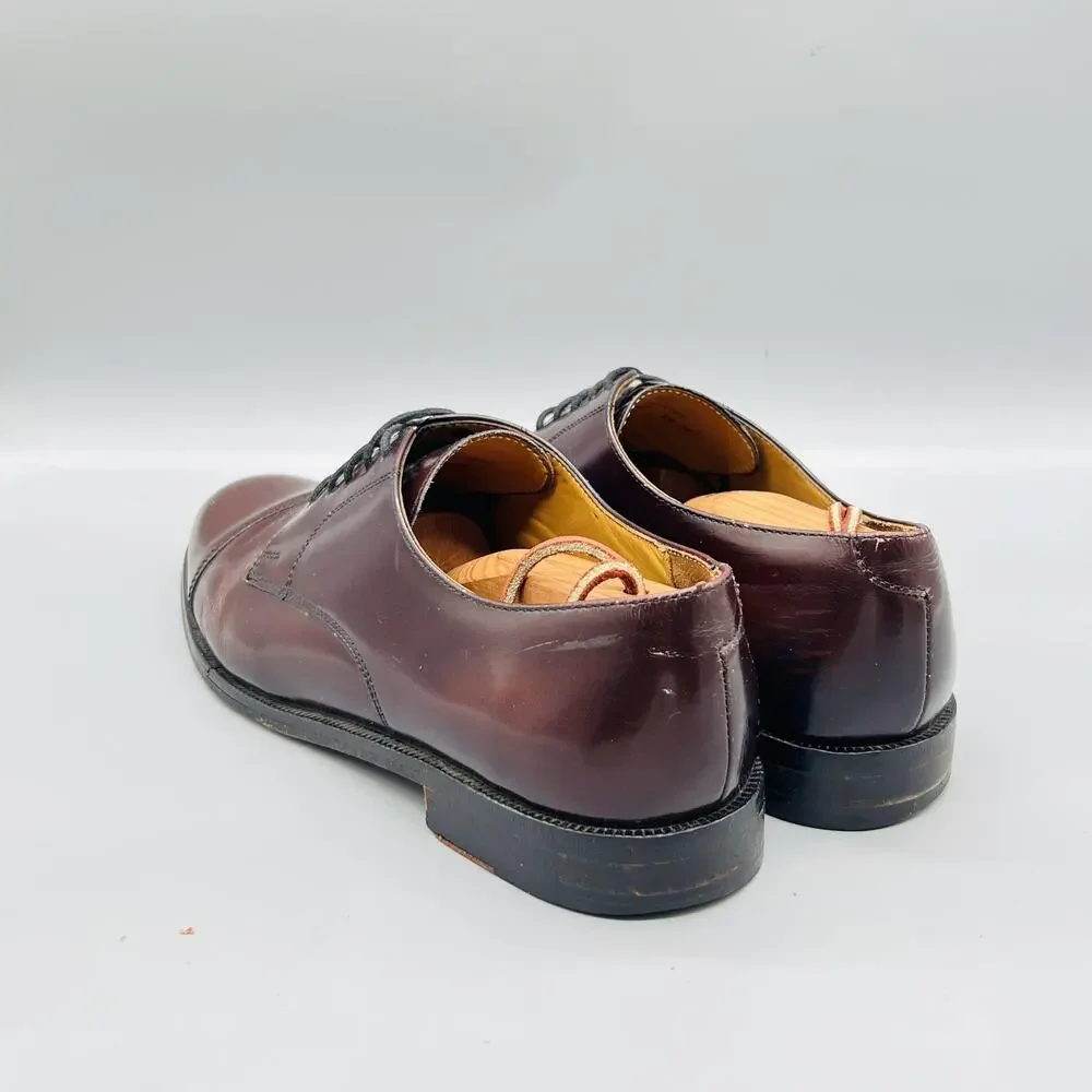 Cole Haan Shoes Mens 9 Brown Leather Cap Toe Derby Oxford Dress Classic Vintage
